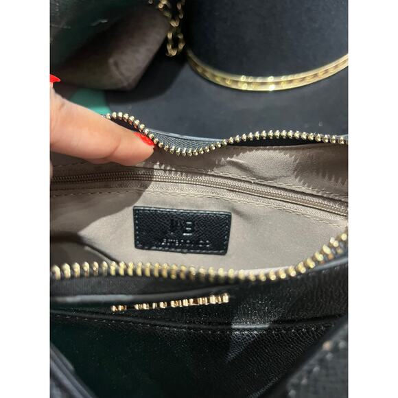 Westbronco Crescent Shoulder Bag Black Vegan Leather Purse Minimalist Crossbody - Picture 3 of 3